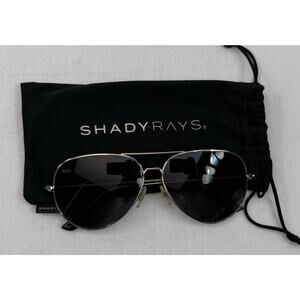 Shady Rays Women’s Aviator Sunglasses With Storage Bag Minimalist Classic